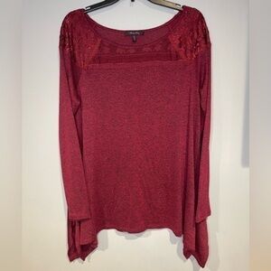 Olivia Sky Long Sleeve Lace Detail Sweater